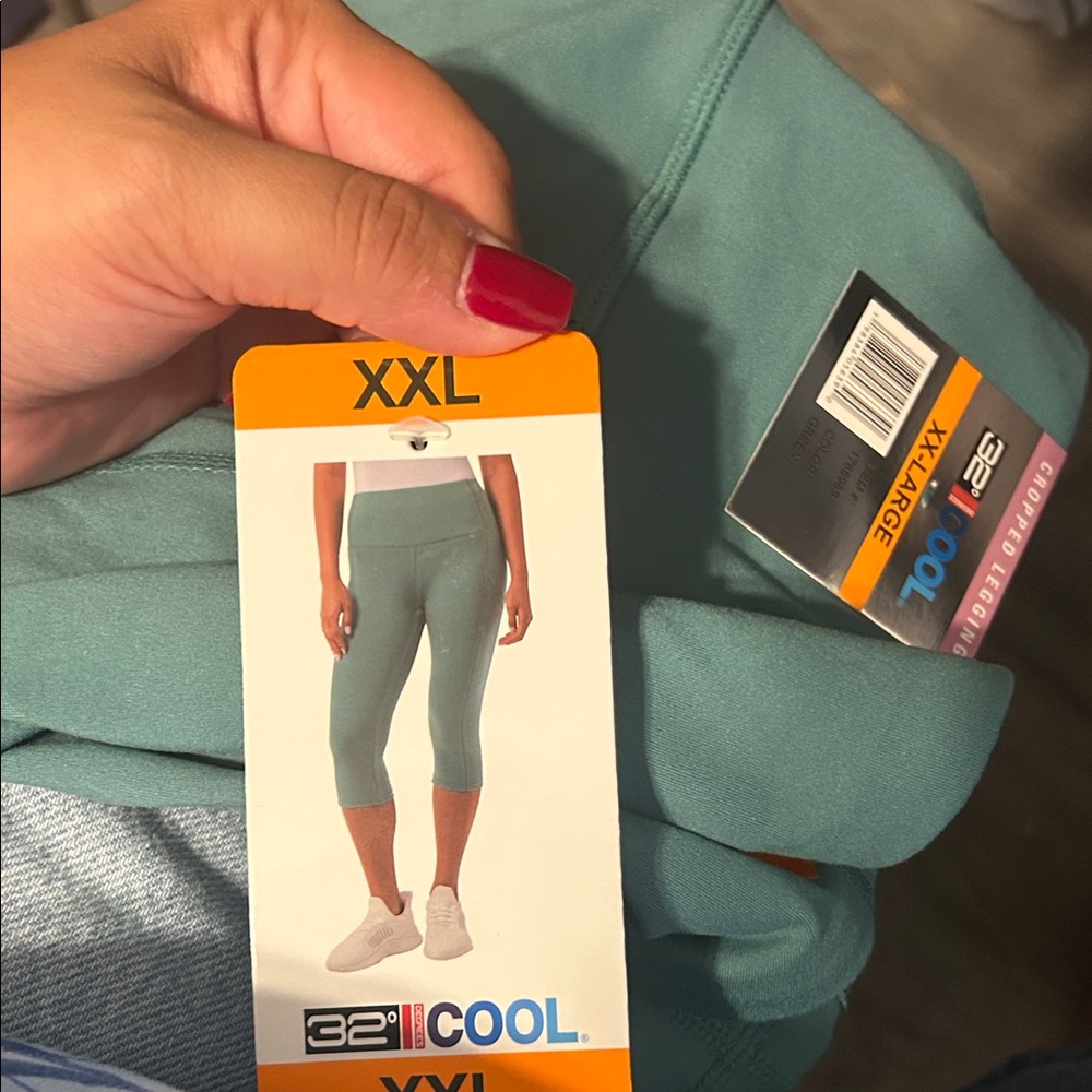 32 Degrees Teal Capri Leggings XXL
